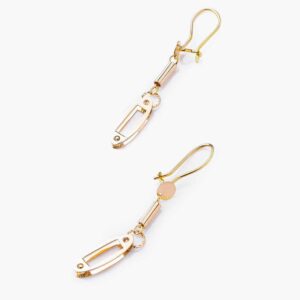 Filigrane lange Ohrringe mit edlem Gold-Finish