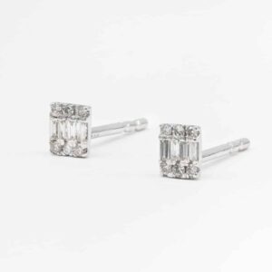 Geometrische Baguette-Zirkonia Ohrstecker aus 925er Sterlingsilber – Klassische Eleganz für jeden Anlass